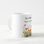 Let Your Dreams Blossom Mug – Inspirational Floral Koffiemok (Voorkant links)