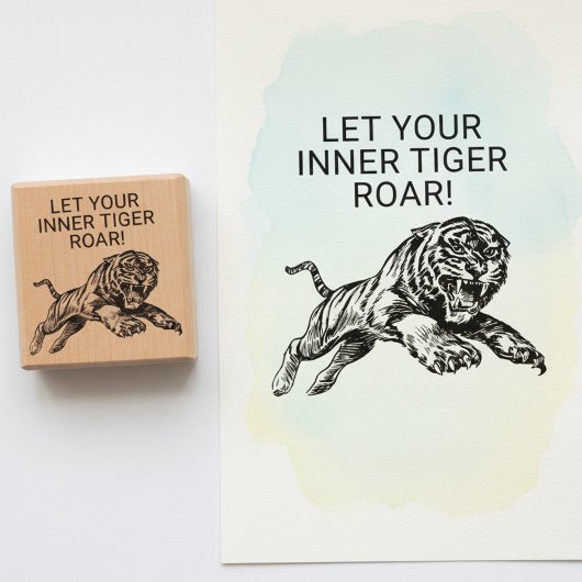 Let Your Inner Tiger Roar Inspirational Stamp Rubberstempel