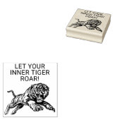 Let Your Inner Tiger Roar Inspirational Stamp Rubberstempel (Gestempeld)