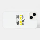 Let Your Light Shine Bible Verse Yellow Cute  iPhone Hoesje (Achterkant horizontaal)