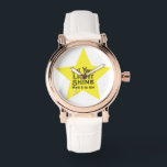 Let Your Light Shine Bible Verse Yellow Star Horloge<br><div class="desc">This beautiful and meaningful watch features a yellow star and the words of Jesus in the Gospel of Matthew encouraging us to shine.</div>