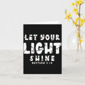 Let Your Light Shine - Christmas Light  Kaart (Gele Bloem)