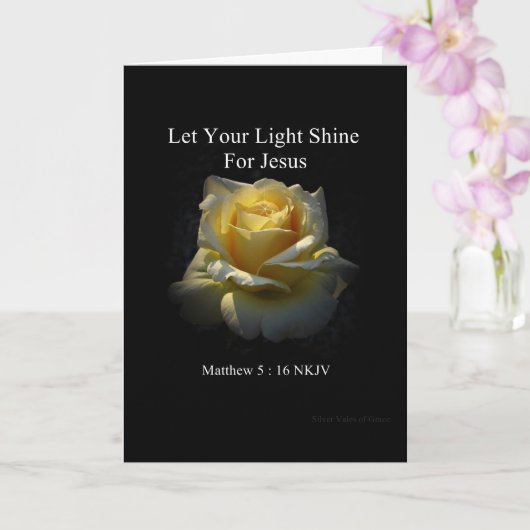 Let Your Light Shine Faith Card by Stan Kaart (Orchidee)