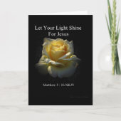 Let Your Light Shine Faith Card  Kaart (Voorkant)
