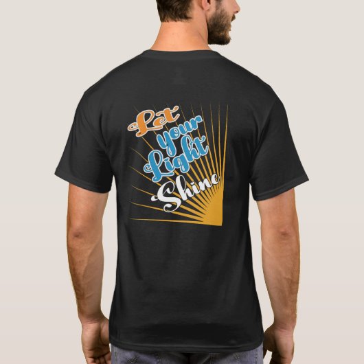 Let your Light Shine Typography T-shirt Design (Achterkant)