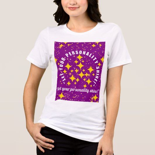 Let your personality shine Tri-Blend shirt (Voorkant)
