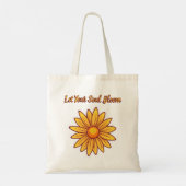 Let Your Soul Bloom Sunflower Aesthetic Tote Bag  (Achterkant)