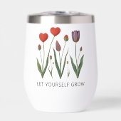 Let Yourself Grow Floral Heart Tulips Art (Voorkant)