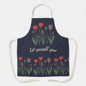 Let Yourself Grow Floral Heart Tulips Art Schort (Voorkant)