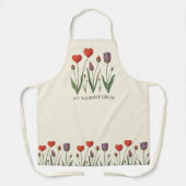 Let Yourself Grow Floral Heart Tulips Art Schort (Voorkant)