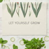 Let Yourself Grow Floral Heart Tulips Art Theedoek (Gevouwen)