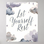 Let Yourself Rest Inspirational Quote Typography Poster (Voorkant)