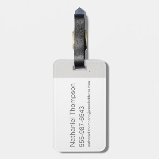 Leta Lerare Illustratie Bagagelabel (Achterkant verticaal)