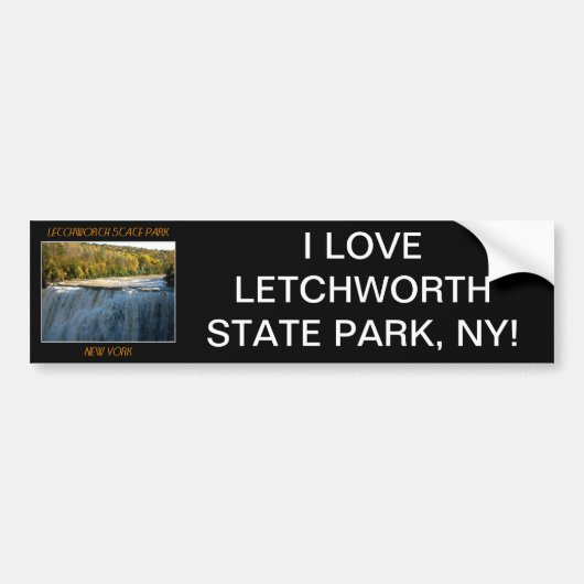Letchworth State Park Middle Herfsten Bumpersticker (Voorkant)