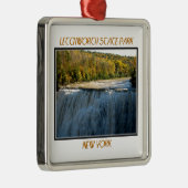 Letchworth State Park Middle Herfsten Metalen Ornament (Rechts)