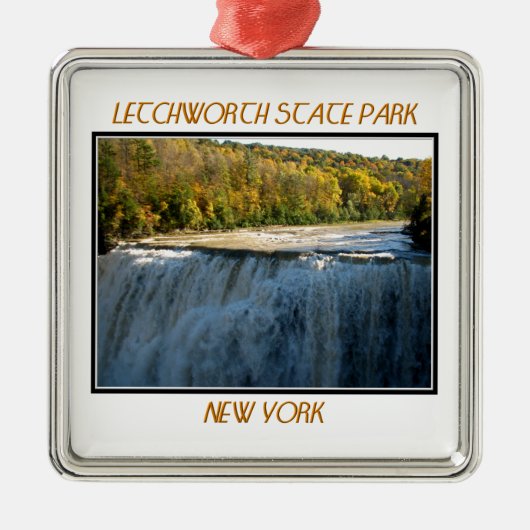 Letchworth State Park Middle Herfsten Metalen Ornament (Voorkant)