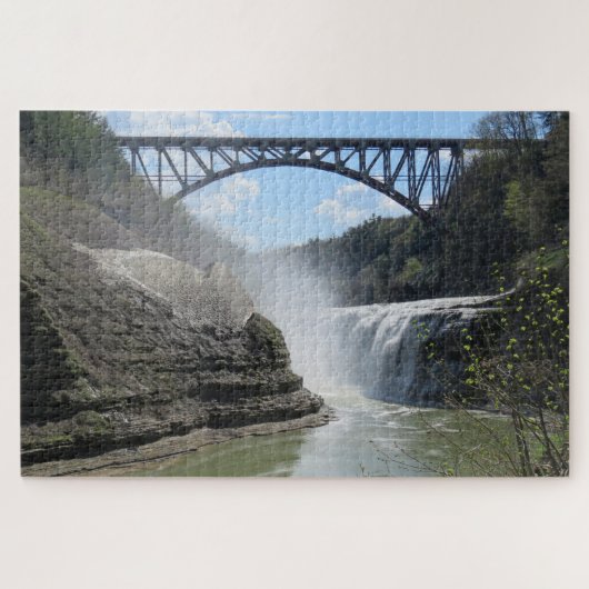Letchworth State Park NY Landscape Schilderachtig Legpuzzel (Horizontaal)