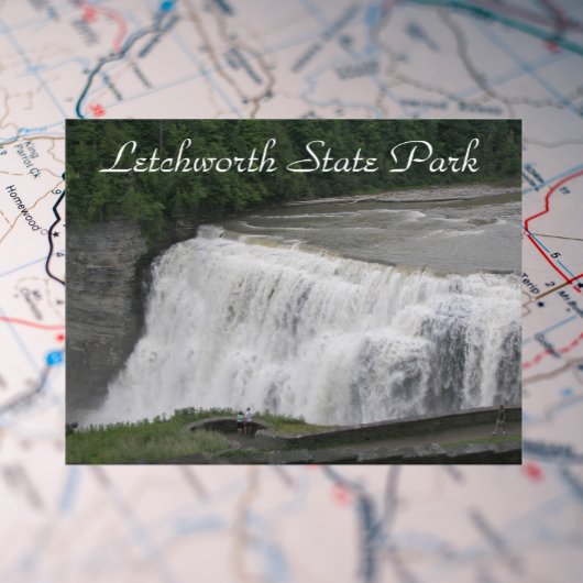 Letchworth State Park Waterfall Travel Photo Briefkaart
