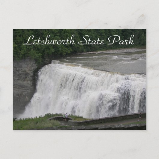 Letchworth State Park Waterfall Travel Photo Briefkaart (Voorkant)