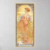 L'Eté Season Art Nouveau Alphonse Mucha Poster (Voorkant)