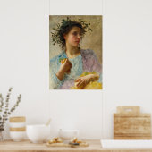 l'ete (zomer) door William-Adolphe Bouguereau Poster (Keuken)