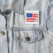 LetFreedomRing-grens Vierkante Button 5,1 Cm (In situ)