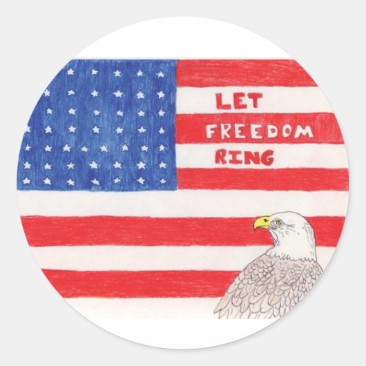LetFreedomRing Ronde Sticker (Voorkant)