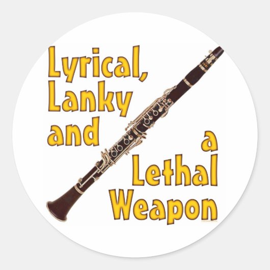 Lethal Clarinet Ronde Sticker (Voorkant)