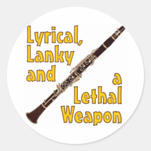 Lethal Clarinet Ronde Sticker