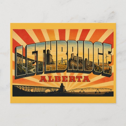 Lethbridge Alberta Agrarisch Hart Briefkaart (Voorkant)