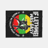Lethwei Instructeur Birmese Boksen Myanmar Boxer L Fleece Deken (Voorkant (Horizontaal))