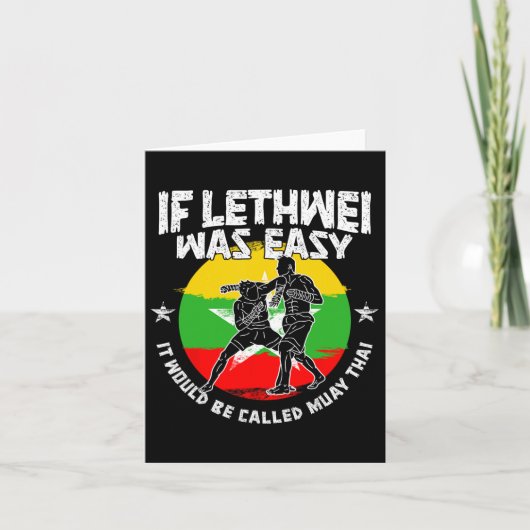 Lethwei Instructeur Birmese Boksen Myanmar Boxer L Kaart (Voorkant)