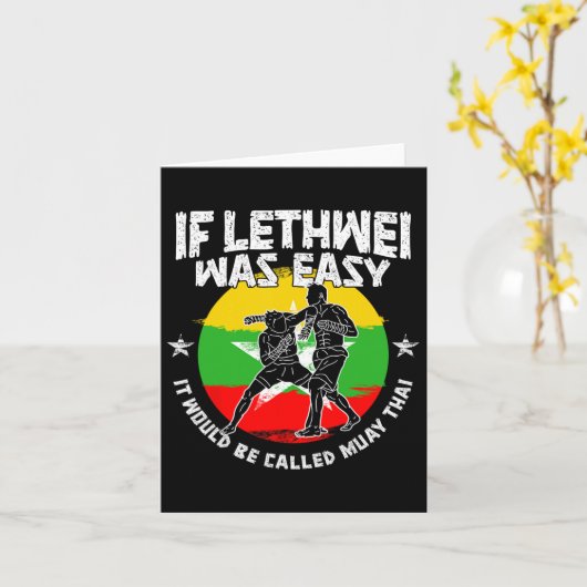 Lethwei Instructeur Birmese Boksen Myanmar Boxer L Kaart (Gele Bloem)