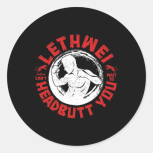 Lethwei Instructor Headbutt Birmese Boksen Myanmar Ronde Sticker