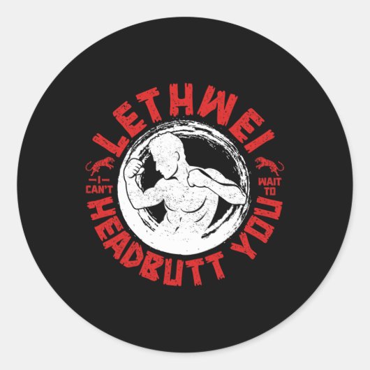 Lethwei Instructor Headbutt Birmese Boksen Myanmar Ronde Sticker (Voorkant)