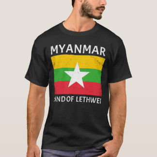Lethwei vlag Myanmar T-Shirt