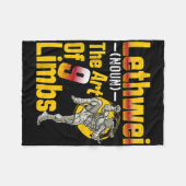Lethwei (zelfstandig naamwoord) De kunst van 9 led Fleece Deken (Voorkant (Horizontaal))