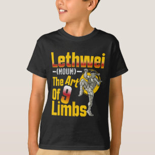 Lethwei (zelfstandig naamwoord) De kunst van 9 led T-shirt