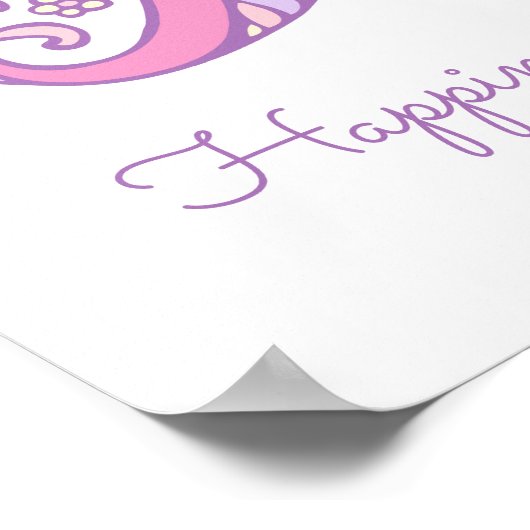 Leticia initiële L doe-hart kunst naam betekenis Poster (Hoek)