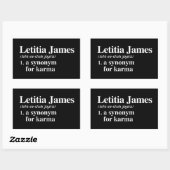 Letitia James Definitie: Synoniem voor Karma Rechthoekige Sticker (Vel)