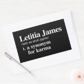Letitia James Definitie: Synoniem voor Karma Rechthoekige Sticker (Envelop)