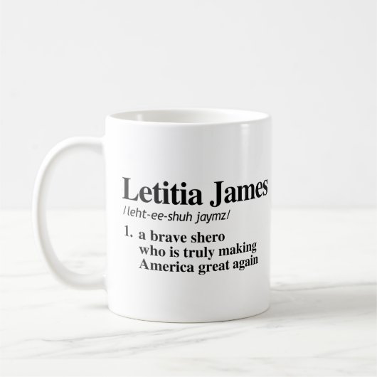 Letitia James Definition - Een dappere shero Koffiemok (Links)