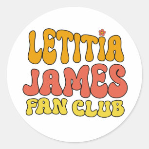 Letitia James Fan Club Ronde Sticker