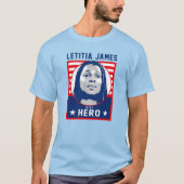 Letitia James is mijn held T-shirt (Voorkant)
