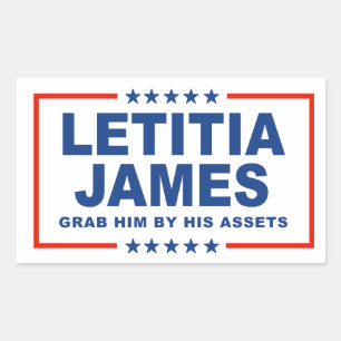 Letitia James - Pak hem bij zijn bezittingen Rechthoekige Sticker