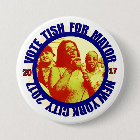 Letitia James voor de burgemeester van NYC 2017 Ronde Button 7,6 Cm (Voorkant)
