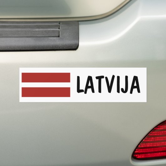 Letland Bumpersticker (Op auto)