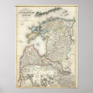 Letland, Estland Poster