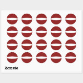 Letland Fisheye Vlag Sticker (Vel)