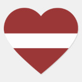 Letland Flag Heart Sticker